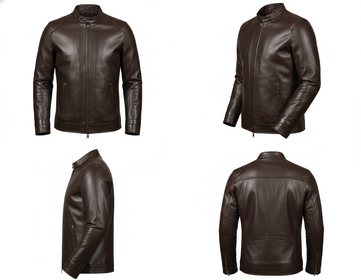 Dark Brown Moto Jacket