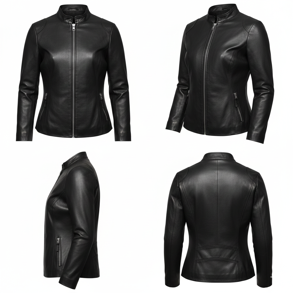 Black Fitted Leather Jacket